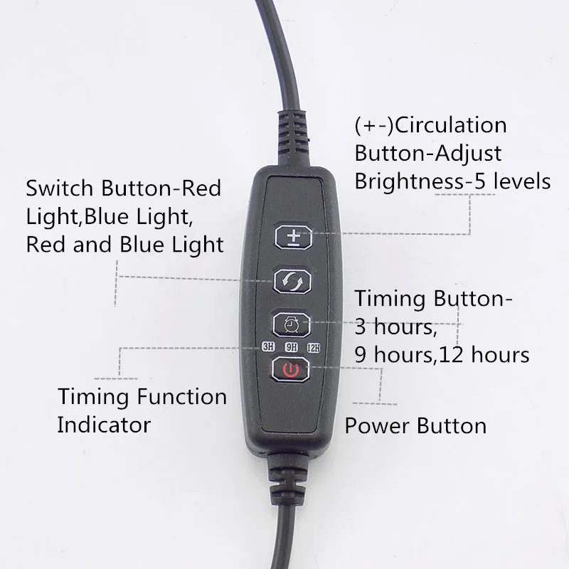 3-голова USB светодиодный завод растут синхронизации Фито освещение для парников контроллер лампы для дома рассада цветов Регулируемый Indooor