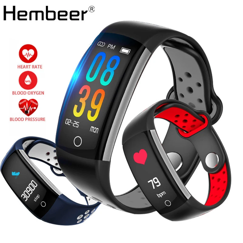 

Hembeer E6HR Smart Bracelet Swimming Fitness Watches Heart Rate Monitor Blood Pressure Monitor Blood Oxygen Tracker pk fitbits