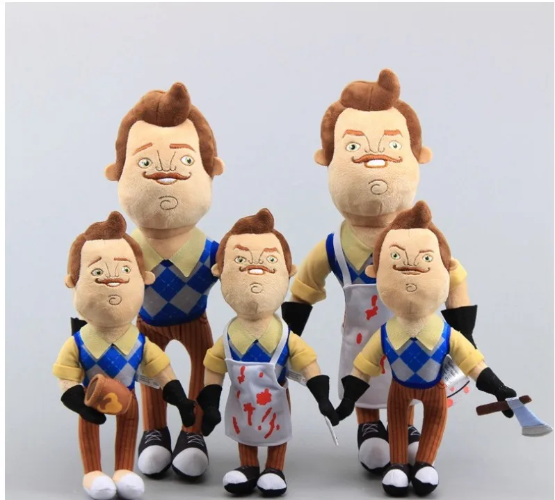 

Free shipping 5 Styles Hello Neighbor Stuffed cute soft Toys 30cm-40cm cartoon lovley doll toy for children birthday gift