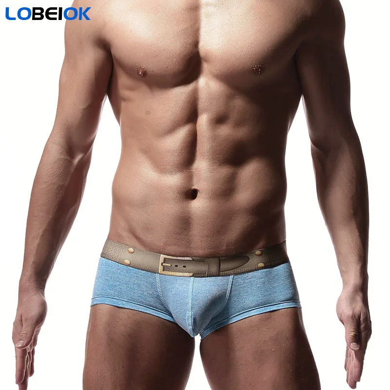 

LOBEIOK Mens Boxer Shorts Mid-waist Cotton Inderwear Calzoncillos Hombre Underwear Man 8 color for Male Underpants Boxers