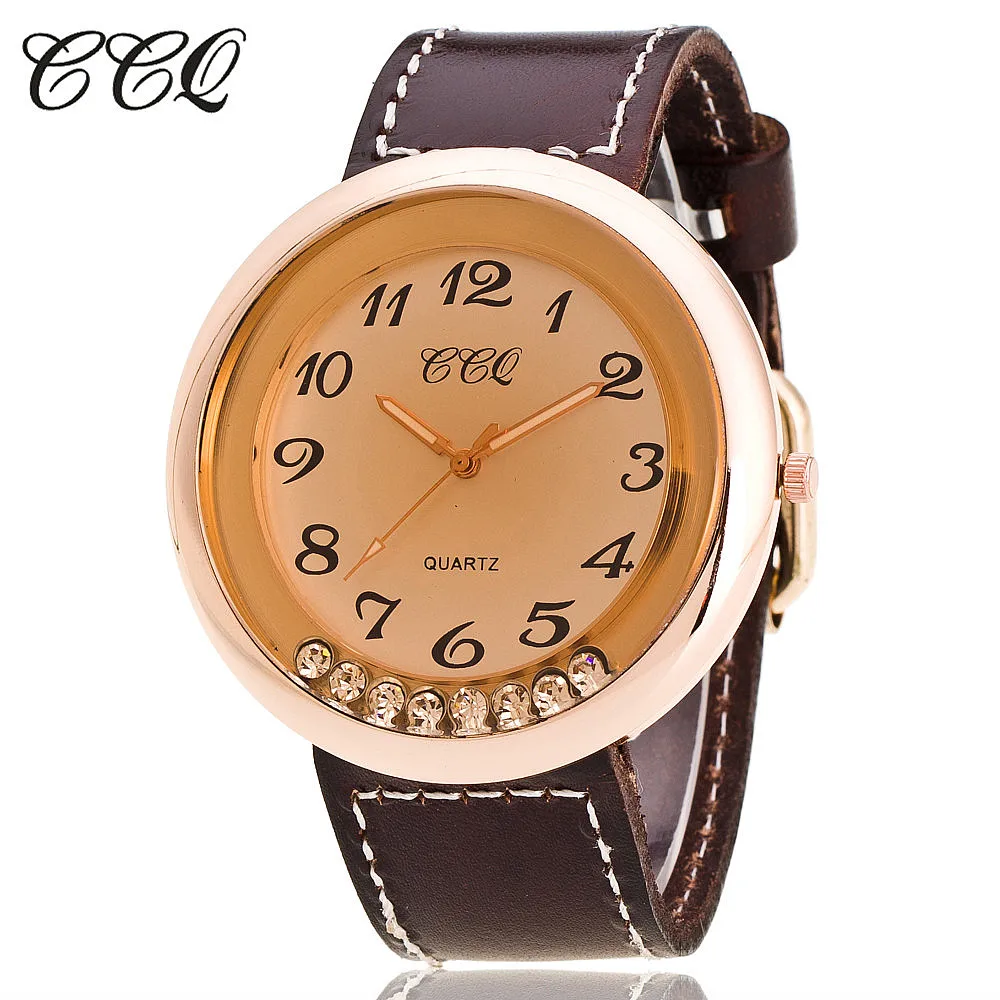 

CCQ 2016 New Luxury Genuine Leather Men Watches Fashion Military Quartz Watch Relogio Masculino Clock Hours C34