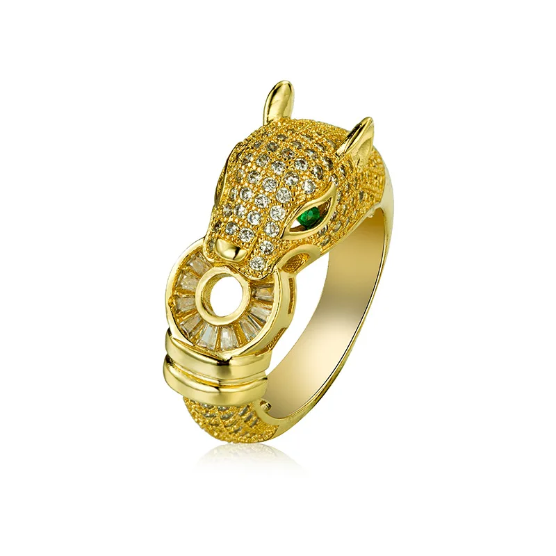 Роскошные винтажные леопардовые кольца женские модные ювелирные изделия стимпанк ювелирные изделия кольца вечерние кольца панк Лидер продаж ZK40
