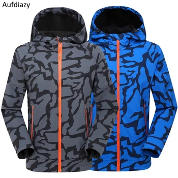 

Aufdiazy Outdoor Sports Men Winter Autumn Softshell Jacket Camouflage Waterproof Coat Hiking Trekking Camping Male Jackets JM086