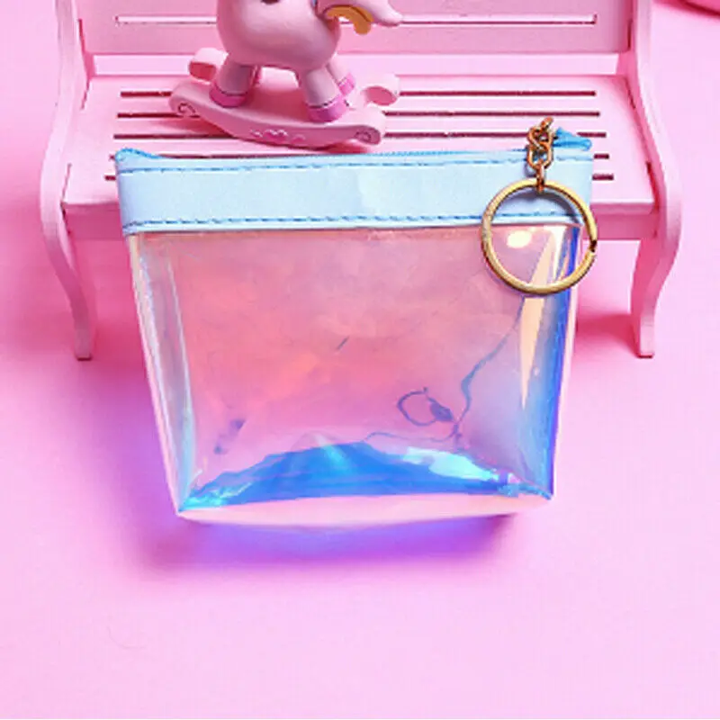 

2019 New Women Wallet Mini Jelly Coin Purse Cute Transparent Wallet Pouch Card Key Holder Bag Fashion