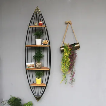 

Storage Holders & Racks Home Storage & Organization Home & Garden iron wood wall storage wall rack display shelf 160*43*20 cm