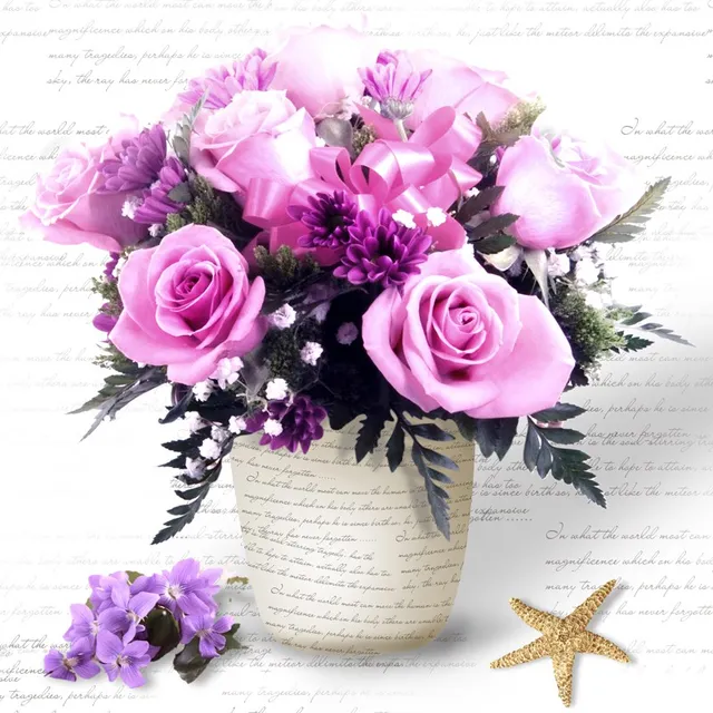 Diamond embroidery purple flower vase 3d cross stitch kits for