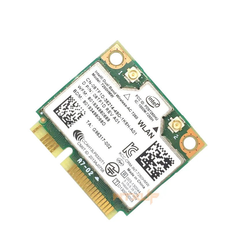 WTXUP для Intel 7260 7260AC 7260HMW 2,4 и 5G 867M Bluetooth 4,0 Mini PCIe WiFi беспроводная сетевая карта
