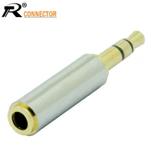 100pcs Adapter Gold 3 5 mm 3pole Male to 3 5 mm 3pole Female audio Stereo Adapter Plug Converter Headphone jack