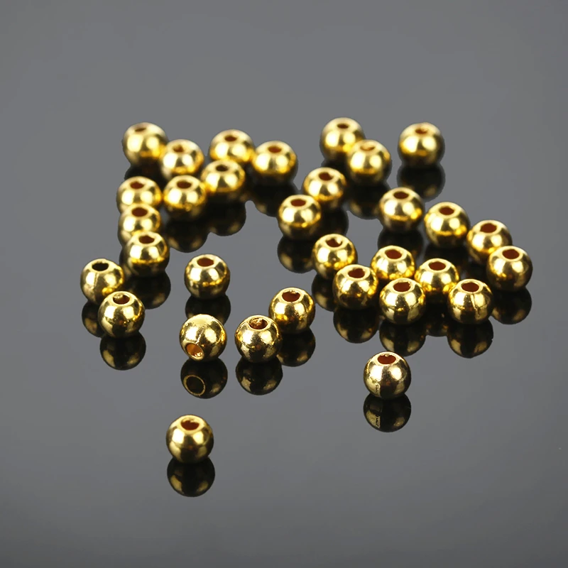 

500pcs Smooth Round Spacers Beads Tibetan Silver/Gold Color 3mm Tibetan Spacer Beads For Diy Jewelry Making