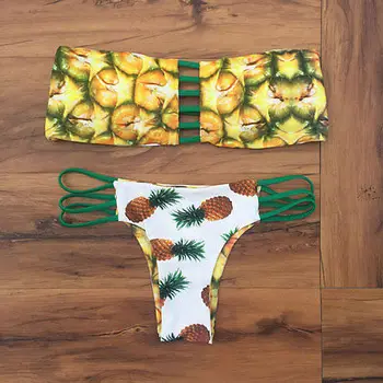 

Summer Sexy Women Floral Swimwear Bikini Set Bandeau Triangle & Sexy Bra Swimsuit