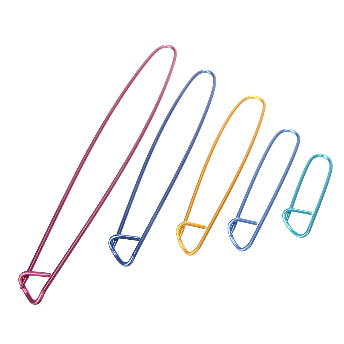 10Pcs Aluminum Knit Holders Knitting Needles Markers Crochet Hook Locking Stitch Seam DIY Crafts Sewing Tool for Making Sweater