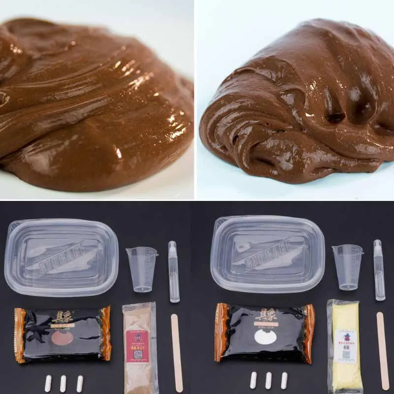 

Magic Foam Slime Powder Make 500ml Slime Milk Chocolates Scented Light Clay DIY Slime Kit With Slime Box Safe No Borax Kids Gift