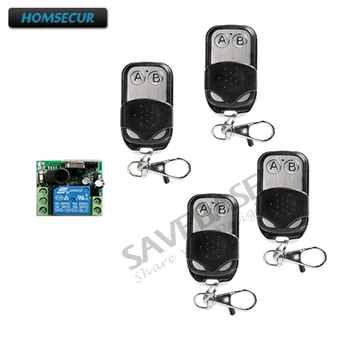 

HOMSECUR Wireless Remote Control with 1pcs Receiver and 4pcs Remote Control For Access Control System