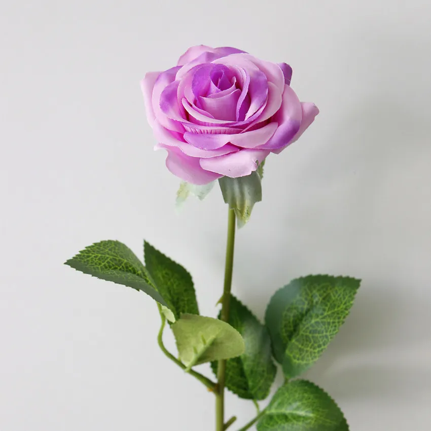 Zinmol 5 шт./лот Шелковые Розы Искусственные цветы 8 видов цветов поддельные цветы высокого качества Свадебные украшения вечерние Главная Таблица аксессуары - Цвет: purple
