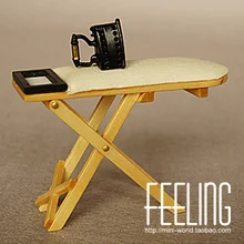 Мини игрушечный домик моделирование сцены Мебельная фурнитура Стрельба реквизит деревянный Утюг стойки