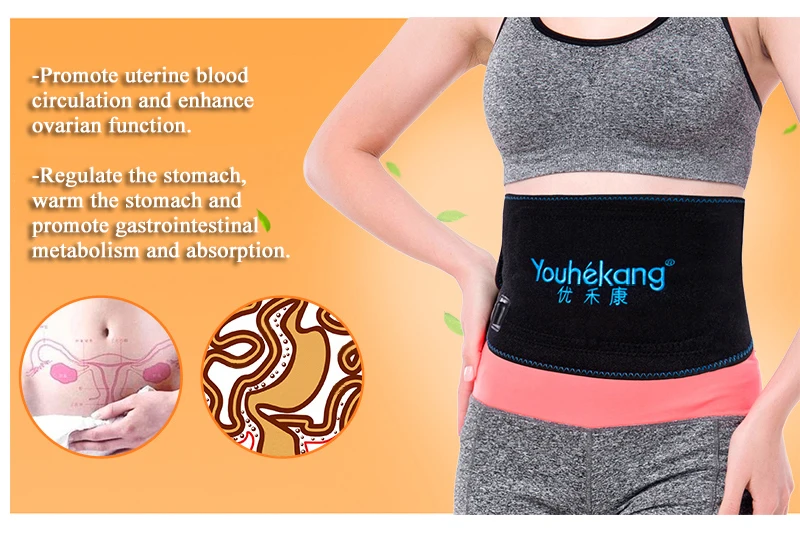 Youhekang дальняя инфракрасная электрическая поясничная поддержка нагревательный терапевтический пакетик с полынью поясной бандаж Поясничный массажер забота о здоровье пояс для спины