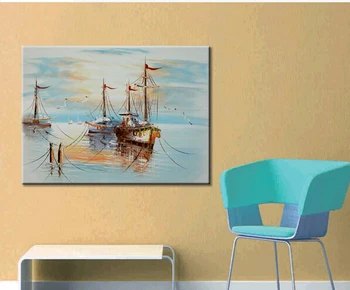 

Free shipping high quality pure hand-painted oil painting abstract painting decoration modern home sitting room office draw sail
