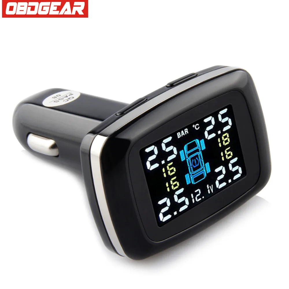 TPMS Car Tire Pressure Monitoring System LCD Color Display 4 External Sensor Auto Alarm System Diagnostic tool For Smart TP620 auto tire pressure sensor tpms tire pressure valve for vw cc oem 433mhz 3aa907275 retail wholesale free shipping promotion