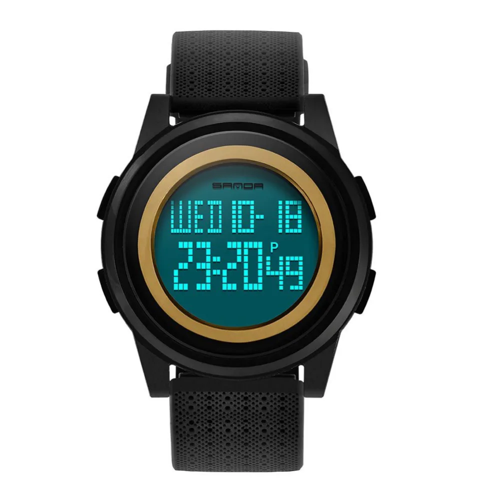 

SANDA 2018 Super Slim Sport Watch Unisex Fashion Silicone Waterproof LED Digital Watch Electronic Digital Wrist Watches