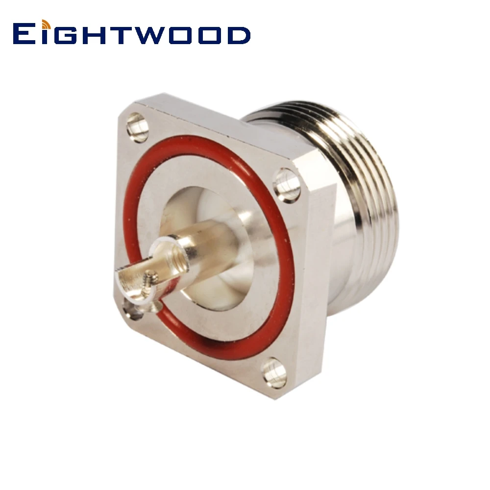 Eightwood 7/16 Din Female Panel Mount RF Connector with 2 56 Thread or