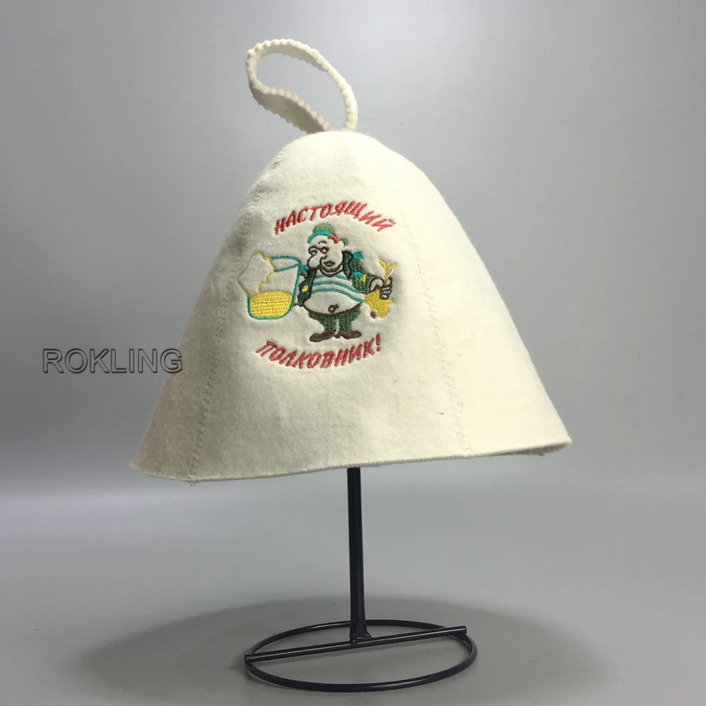 

ROLKING FELT Brand Russia-style Waterproof Bath Cap Shampoo Cap Sauna Use Hat for Sauna Heater Sauna Steam Hat