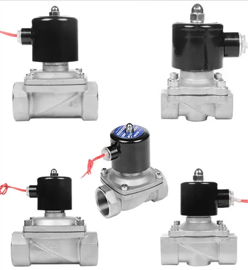 304 нержавеющая сталь DN10-50 Соленоидный клапан озоновый водный газ слабый КОРРОЗИОННЫЙ кислотно-Базовый Электронный переключатель управления нормально закрытый