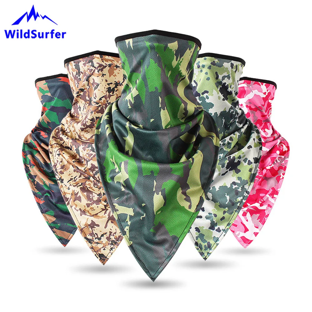 Треугольная маска WildSurfer мотоциклетная на половину лица камуфляжная Балаклава