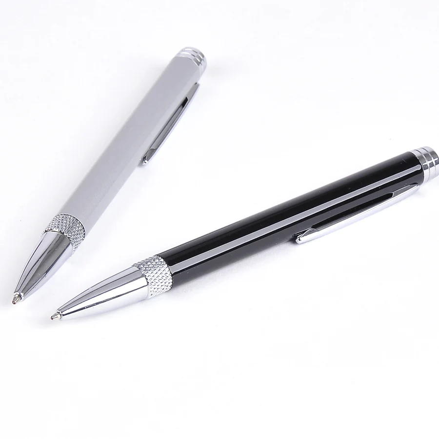 

1pc/lot Cheap High Quality Duke Ballpoint Pen Full Metal Rotating Mediun Refill Ball Pens for Writing School and Office Supplies