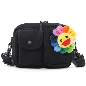 

Wild Cartoon Cute Canvas Small Bag Funny Personality Sesame Street Girl Cute Student Mobile Phone Bag