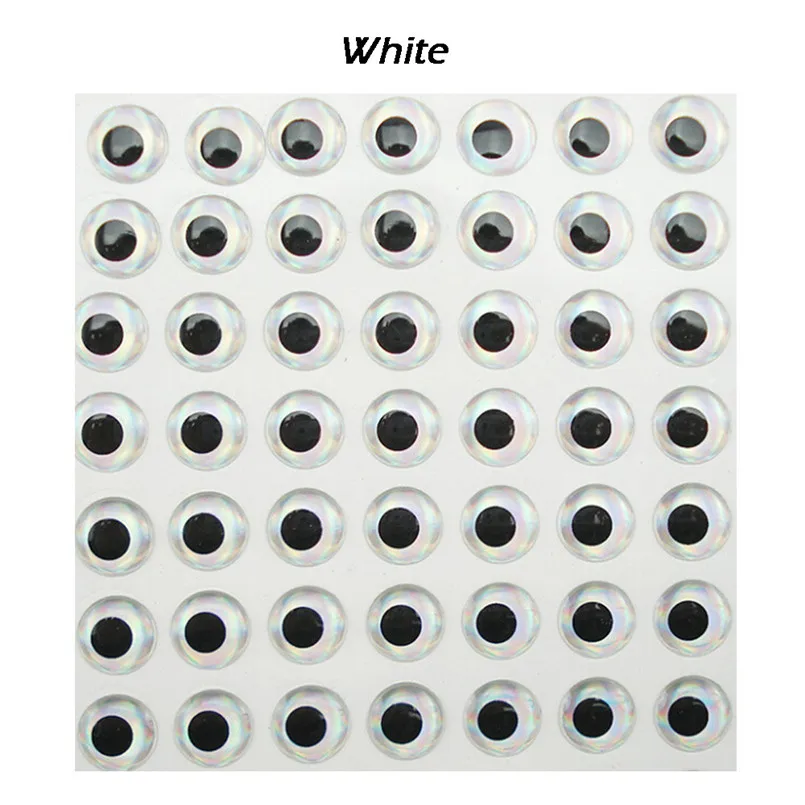 Fishing Lure Simulation Bait Eye 5mm Epoxy Round 3D Fisheye Road Colorful Fishing Lure Accessories pescaria isca #4S11 (8)