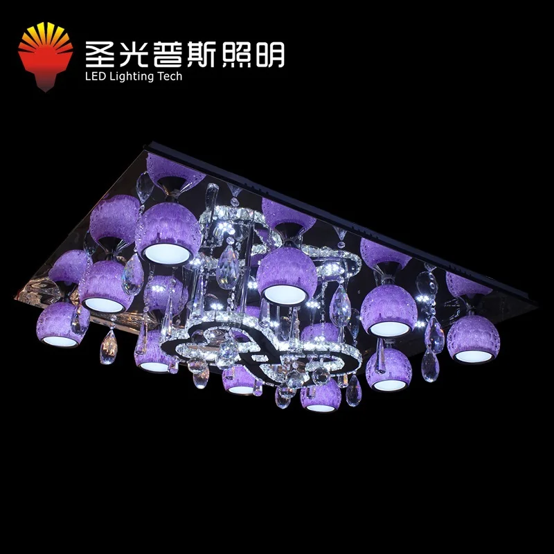 LED Low Voltage Crystal European modern minimalist living room lamp lights Square Ceiling Lamp romantic rest |