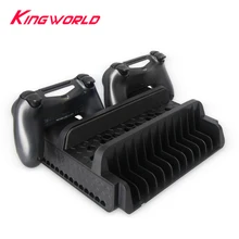 Зарядное устройство зарядная станция вертикальная подставка с охлаждающим вентилятором кулер двойной контроллер для SONY для Playstation 4 PS4 Slim PRO