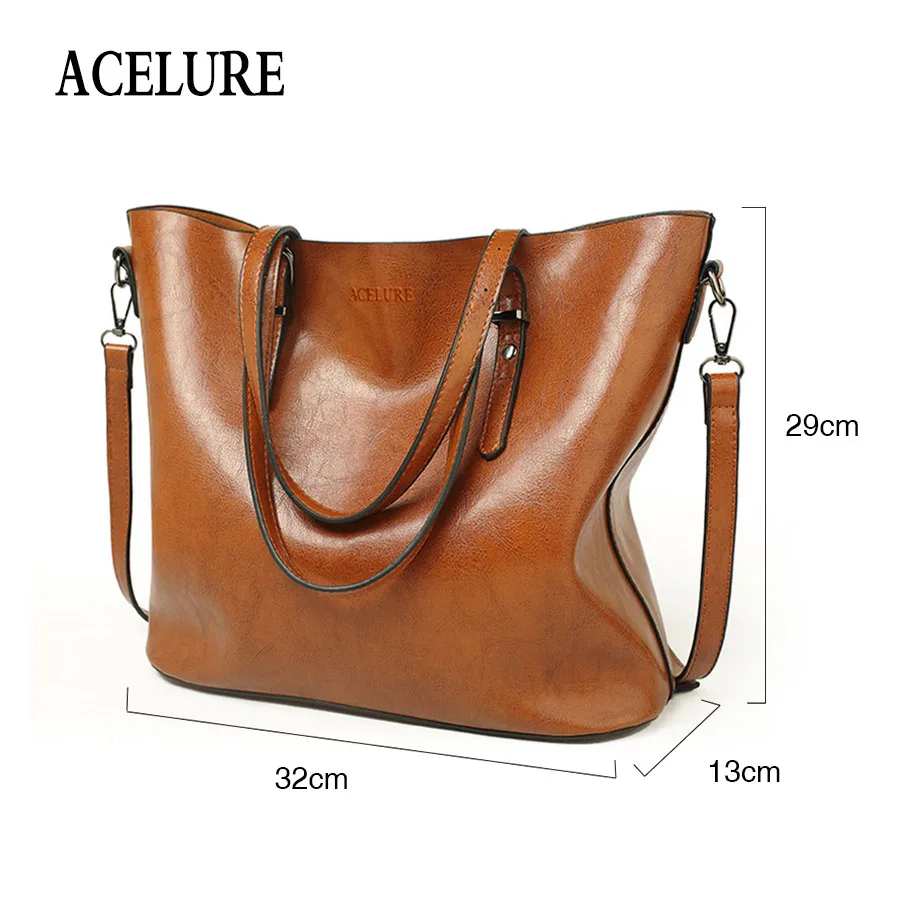 ACELURE, винтажная женская сумка на плечо, Женская Повседневная сумка, для ежедневных покупок, универсальная, высокое качество, женская сумка, bolsa feminina