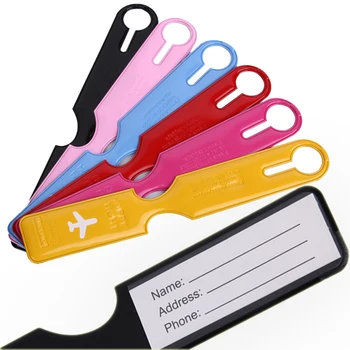 

Drop shipping 1PC PVC Label Airplane Name Address Notes Baggage holders Boarding Pass Travel Luggage Accessories Luggage Tag