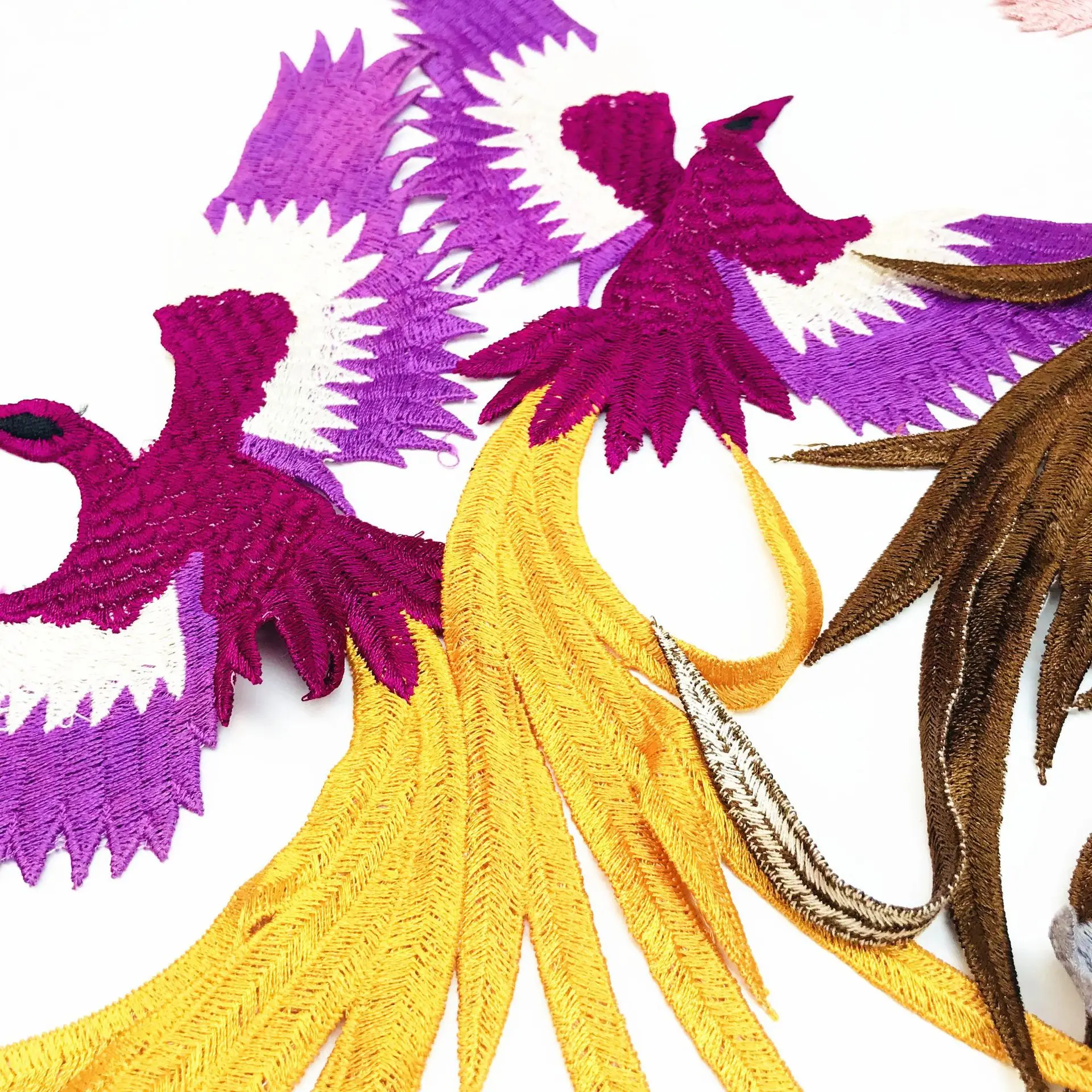 DIY Аппликация вода растворимая вышивка костюм украшения мерные цветные Переводные изображения аппликация аксессуары птица патч