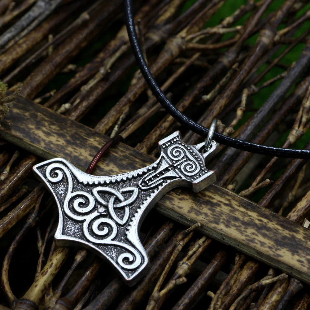 Thor'S Hammer Knot Mjolnir Оловянная подвеска викингов ювелирные изделия|viking jewelry|thor