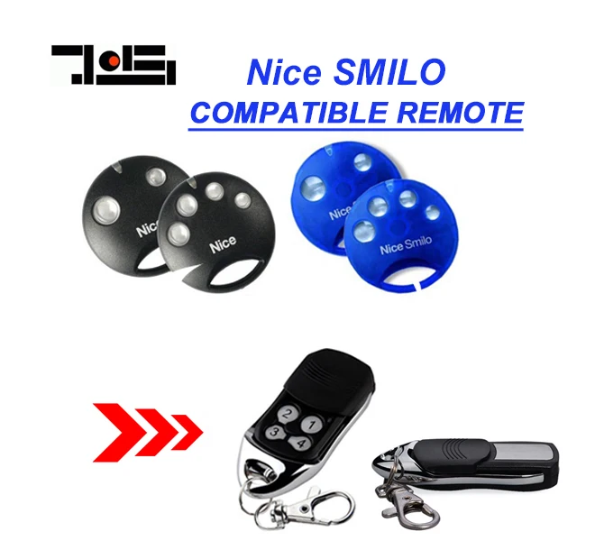 

Nice SMILO SM2,SMILO SM4 replacement garage door remote control rolling code high quality