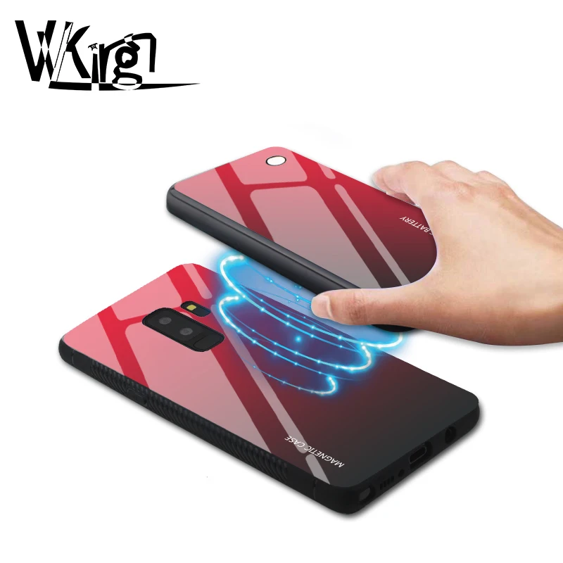 

VVKing Magnetic Wireless Charging Phone Case 5000mAh power Bank S8 S9 plus Battery Charger Case For Samsung Galaxy Note 9 Note 8