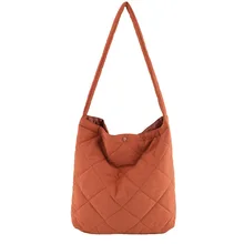 Зимняя стеганая мягкая сумка-хобо со стразами, Повседневная тканевая Повседневная сумка-мессенджер Для женщин-подростков, Повседневная сумка хипстерская для отдыха