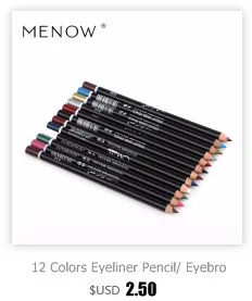 MENOW 12 Colors Eye Make Up Eyeliner Pencil Waterproof Eyebrow Beauty Pen Eye Liner Lip sticks Cosmetics Eyes Makeup