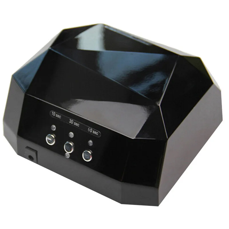 36 Вт Алмазная маникюрная УФ светодиодная лампа для сушки ногтей фототерапия машина светодиодный+ ультрафиолетовая лампа для маникюра инструмент с индукционной лампой Быстросохнущий гель - Цвет: black