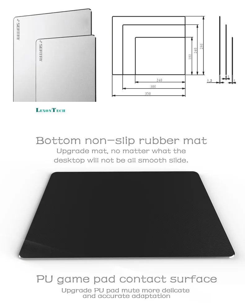 SR2101 подкладка из алюминиевого сплава+ силиконовый коврик для мыши игровой коврик для мыши Основной цветной металлический Противоскользящий модный Удобный текстурированный коврик для мыши