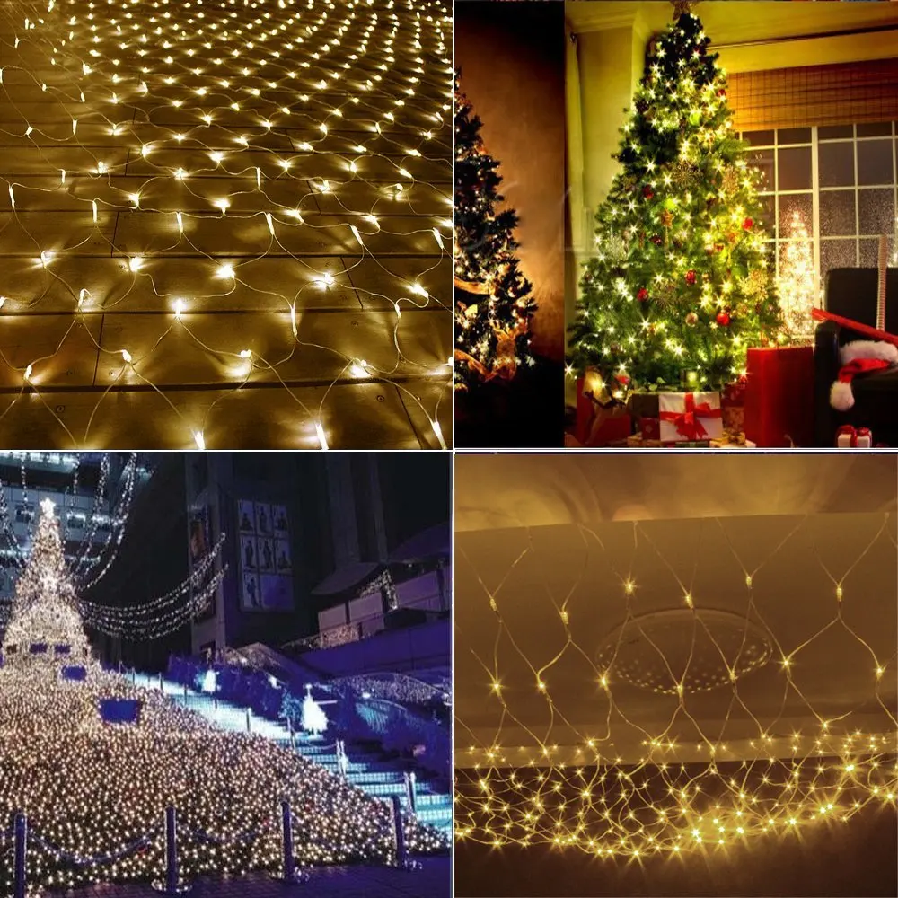 Чистый Свет Рождество 4 м x 6 м 672 LED Xmas гирляндой для дома Garden Party свадьба decora