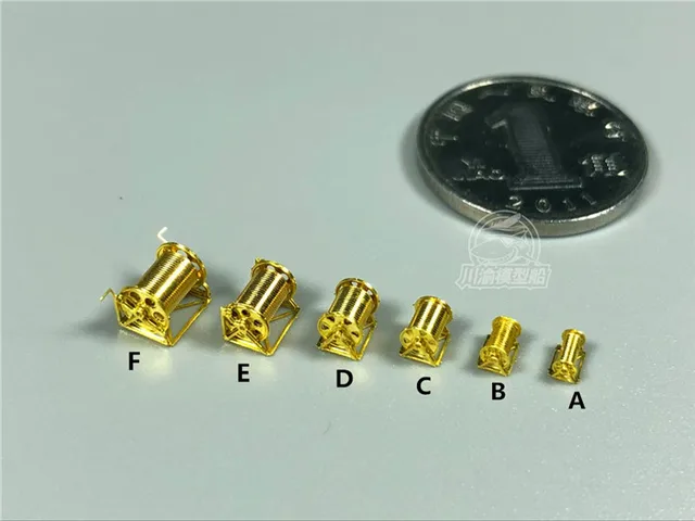 1/350 Scale Ship Model Metal Capstan Winch Assembly Model Kit 8pcs/set