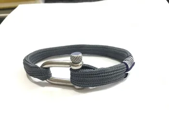 

Stainless steel Buckles Rope Braided Men Bracelet Pulseras Outdoor Survival Camping Rescue Paracord Bracelets Sports Jewelry