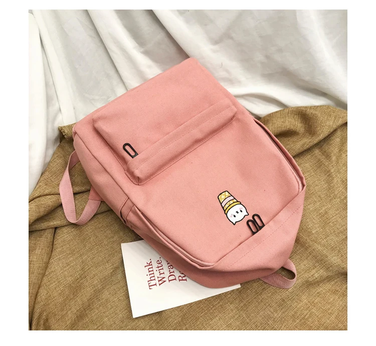 Preppy Style Women Backpack for School Teenagers Girls Vintage School Bag Ladies Canvas Fabric Backpack Female Book bag Mochila--_34_25