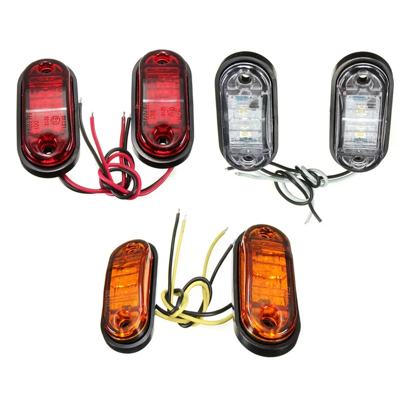 

12/24V 2 SMD LED Car Bus Truck Trailer Lorry Side Marker Blinker Indicator Light Clearance Side Lamp Bulb
