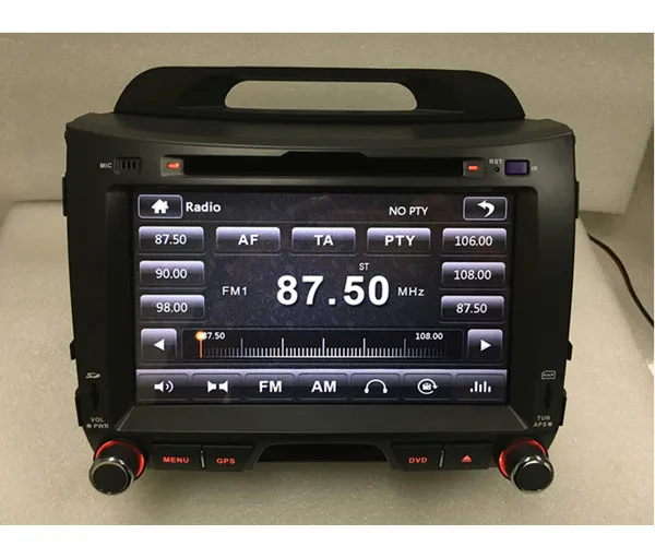 Sale Wholesale! 2din car radio dvd GPS player for Kia Sportage( 2010-2014) free map wifi bluetooth support 3G 8