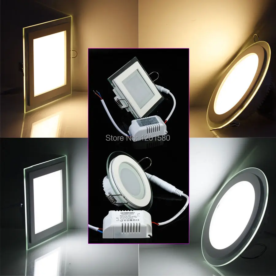 Round/Square LED Panel light 9W/15W/25W High Brightness Ceiling Light White/Warm White Down Wholesase | Лампы и освещение
