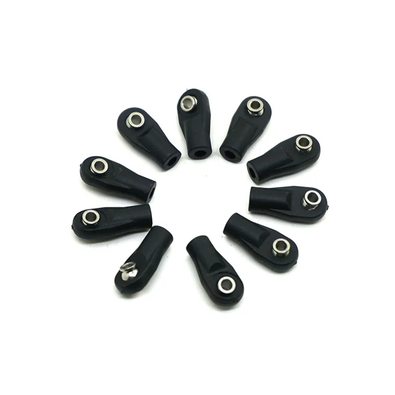 

10 Pcs M4 Ball Head Holder Orthodontic For Axial SCX10 Link Rod End Ball Joint for 1/10 RC Truck Buggy Crawler Car Plastic